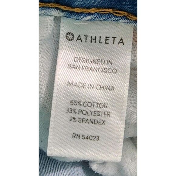 Capri Athleta Womens Size 10 Sculptek Jeans Light Wash Denim - Picture 3 of 8